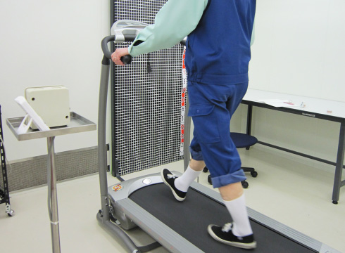 Shoes in the socks in the environment measured at the time of exercise